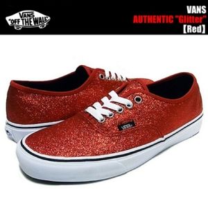 vans glitter red